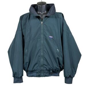 Vintage White Sierra Fleece Lined Green Full Zip-up Jacket Men’s Size Large